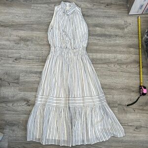 Just Taylor Blue/White Stripe  Maxi Dress Sz 6